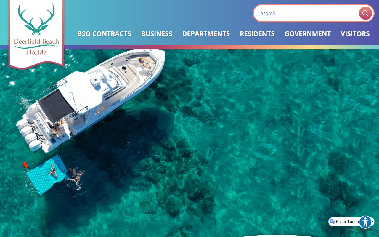 Deerfield Beach city government website for civil court records information