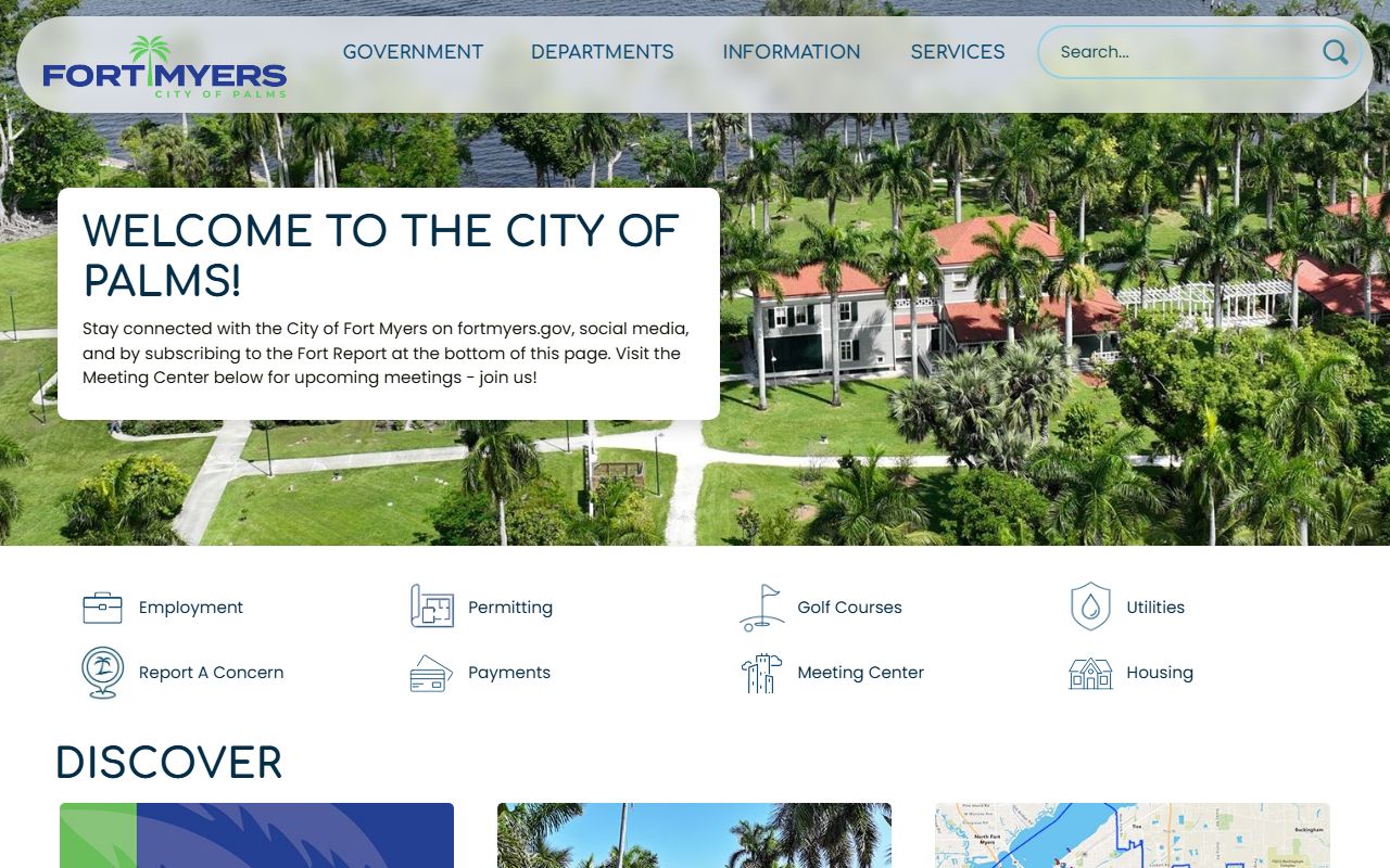 Fort Myers city government website for civil court records information