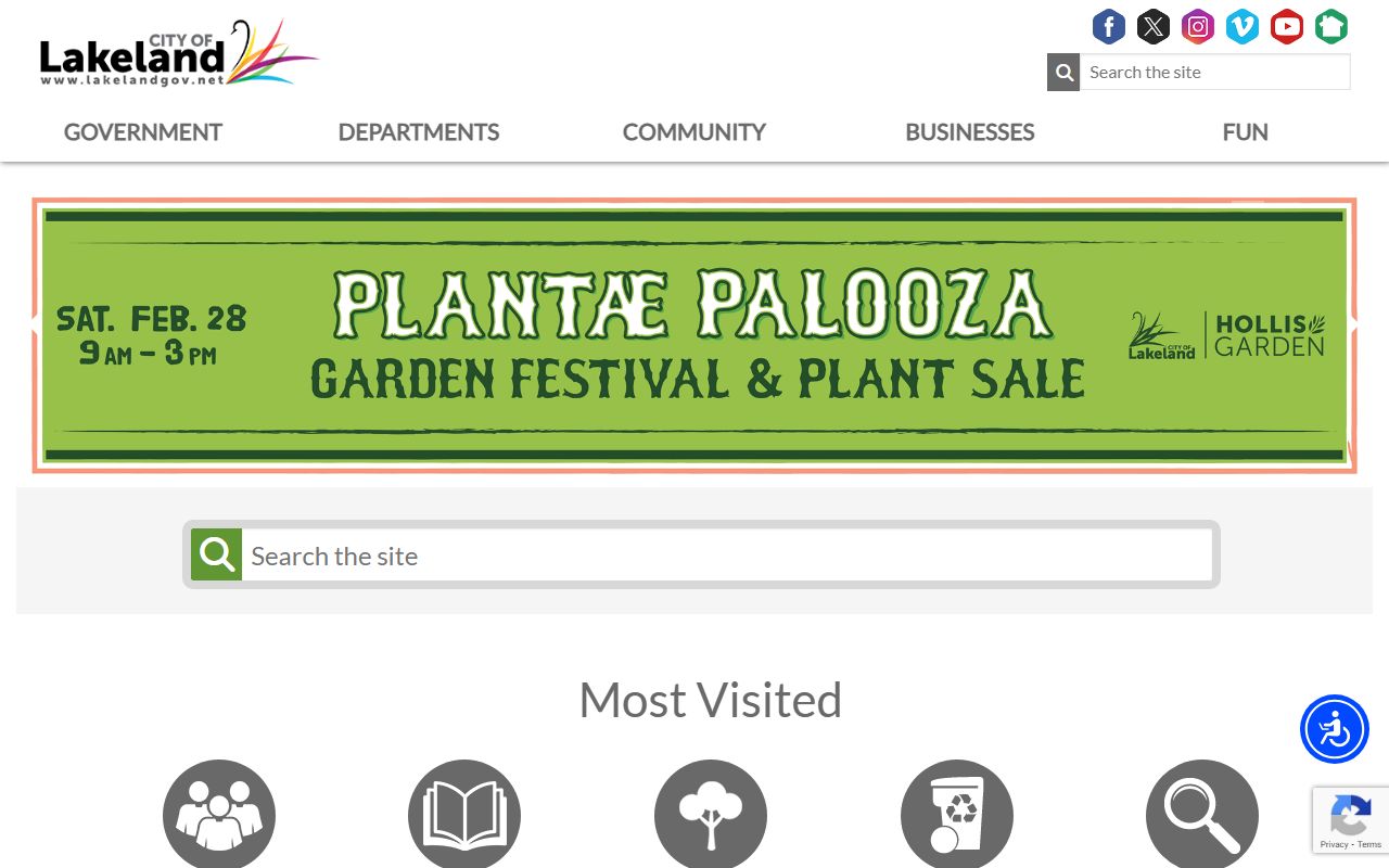 Lakeland city government website with civil court records resources