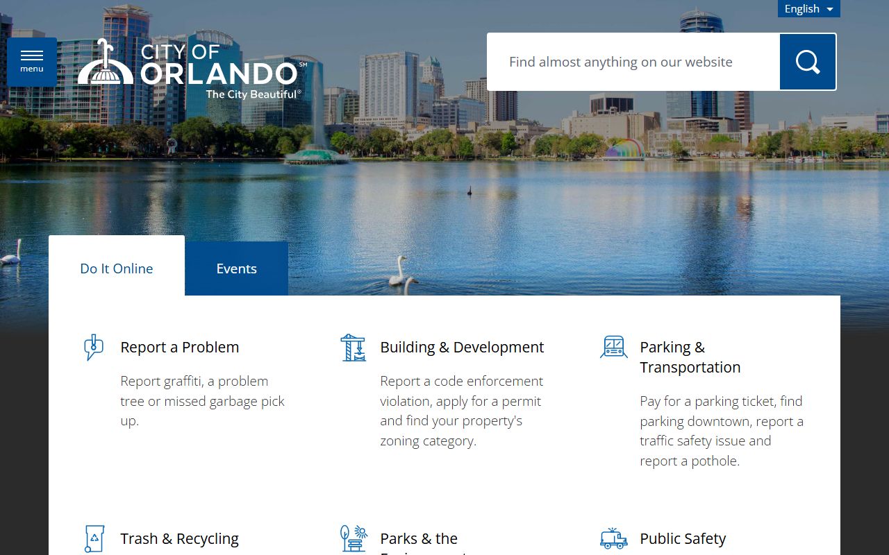 Orlando city government website for civil court records information
