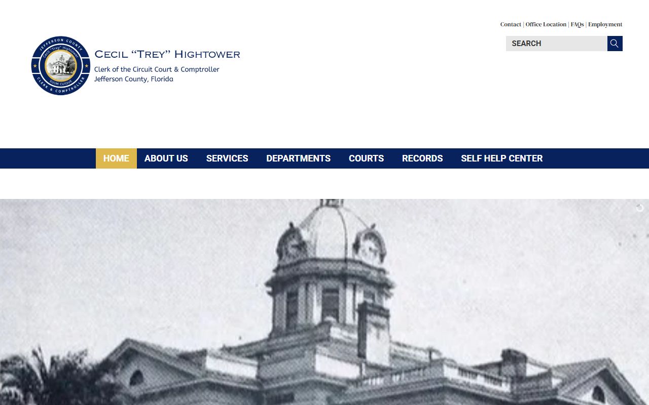 Jefferson County Clerk of Court homepage for civil court records