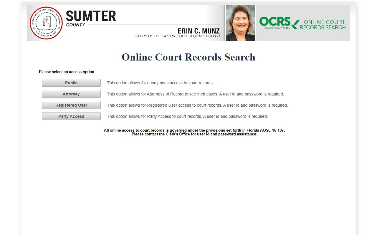 Seminole County online court records search for civil court records