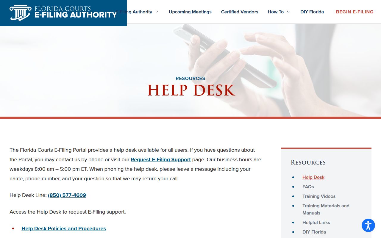 Florida E-Filing Portal resources for civil court records